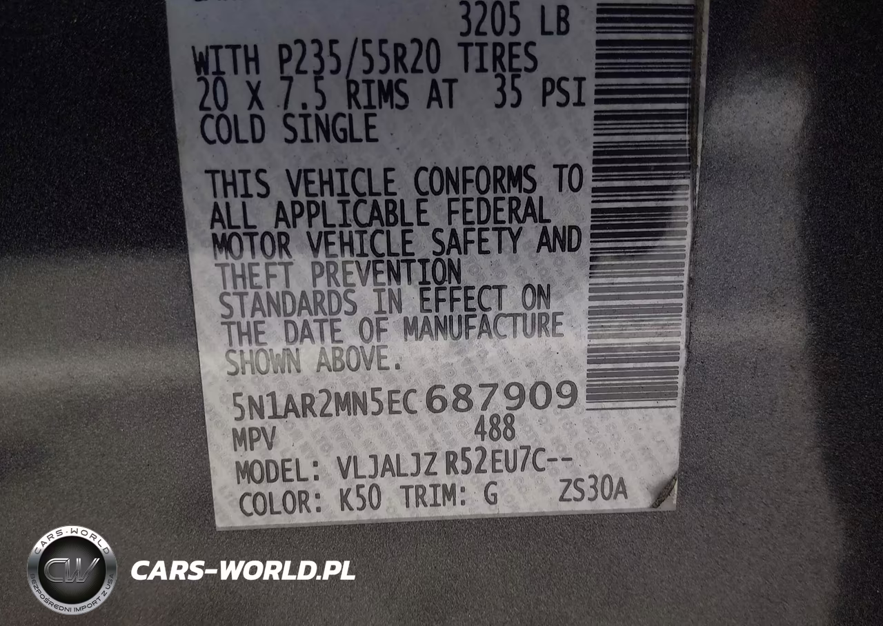 2014 Nissan Pathfinder Platinum VIN:5N1AR2MN5EC687909 - 9