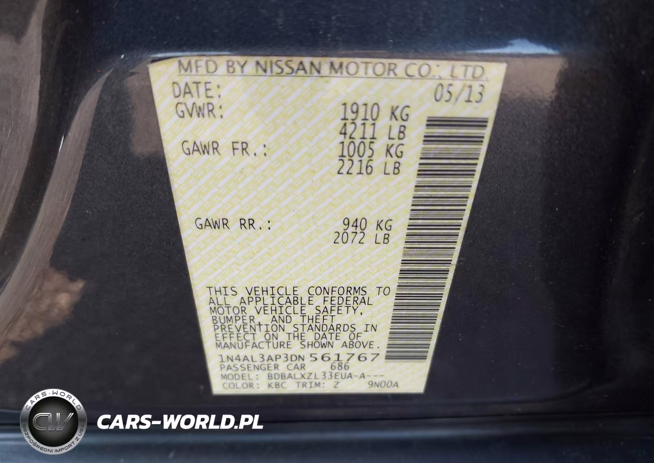 2013 Nissan Altima 2.5 Sl VIN:1N4AL3AP3DN561767 - 9