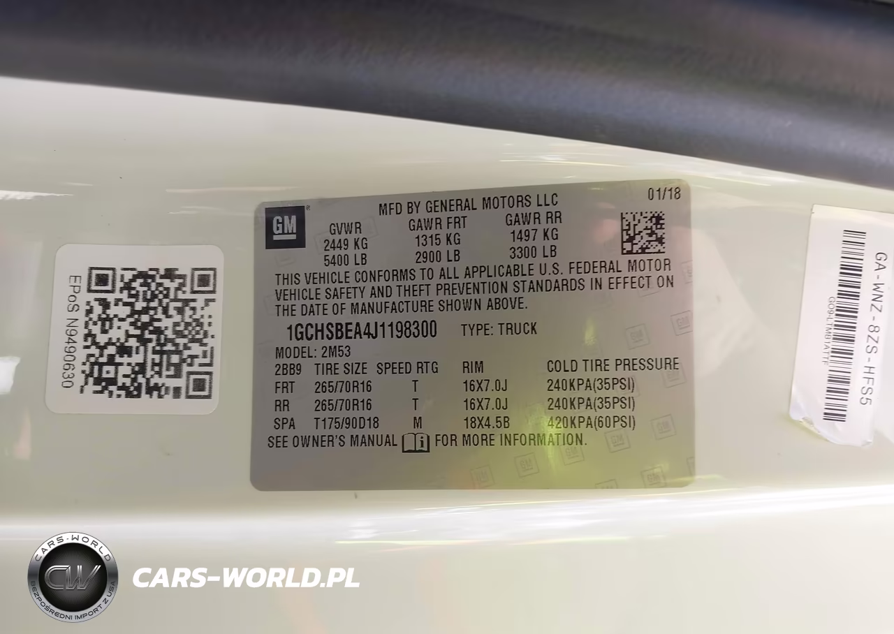 2018 Chevrolet Colorado Wt VIN:1GCHSBEA4J1198300 - 9