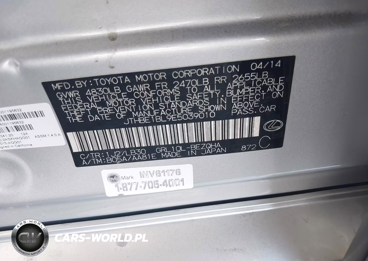 2014 Lexus Gs 350 VIN:JTHBE1BL9E5039010 - 9