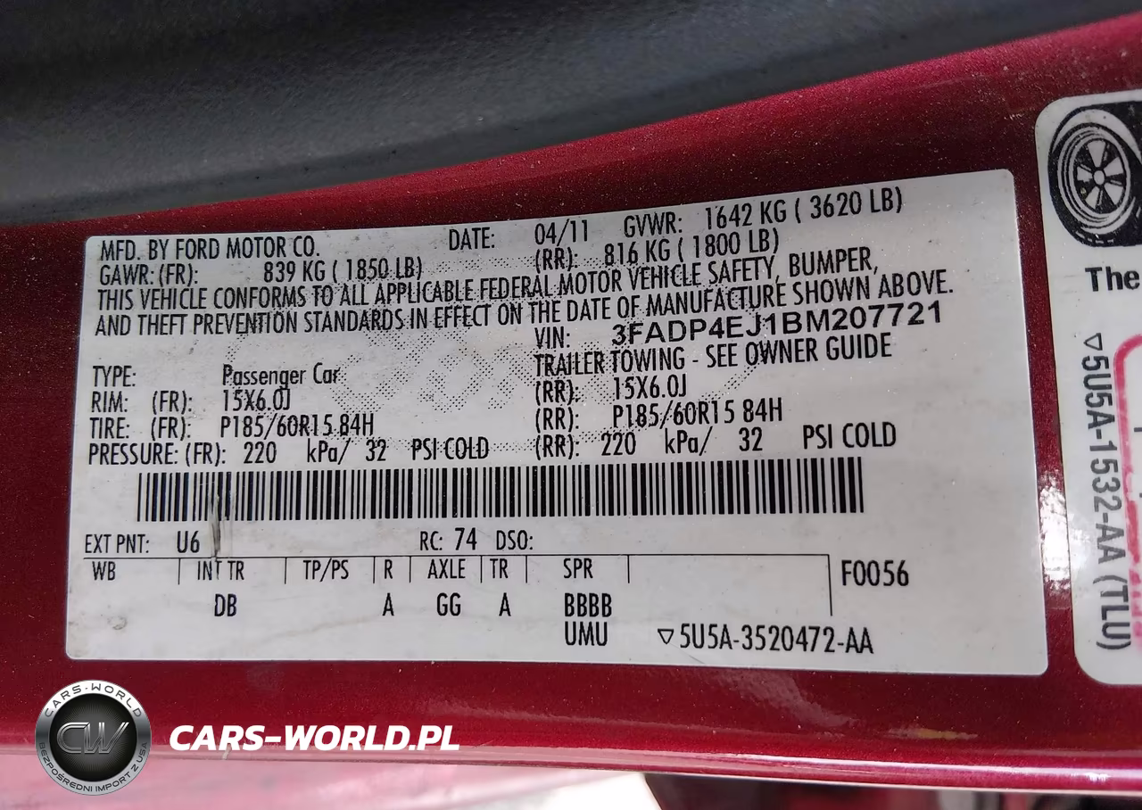 2011 Ford Fiesta Se VIN:3FADP4EJ1BM207721 - 9