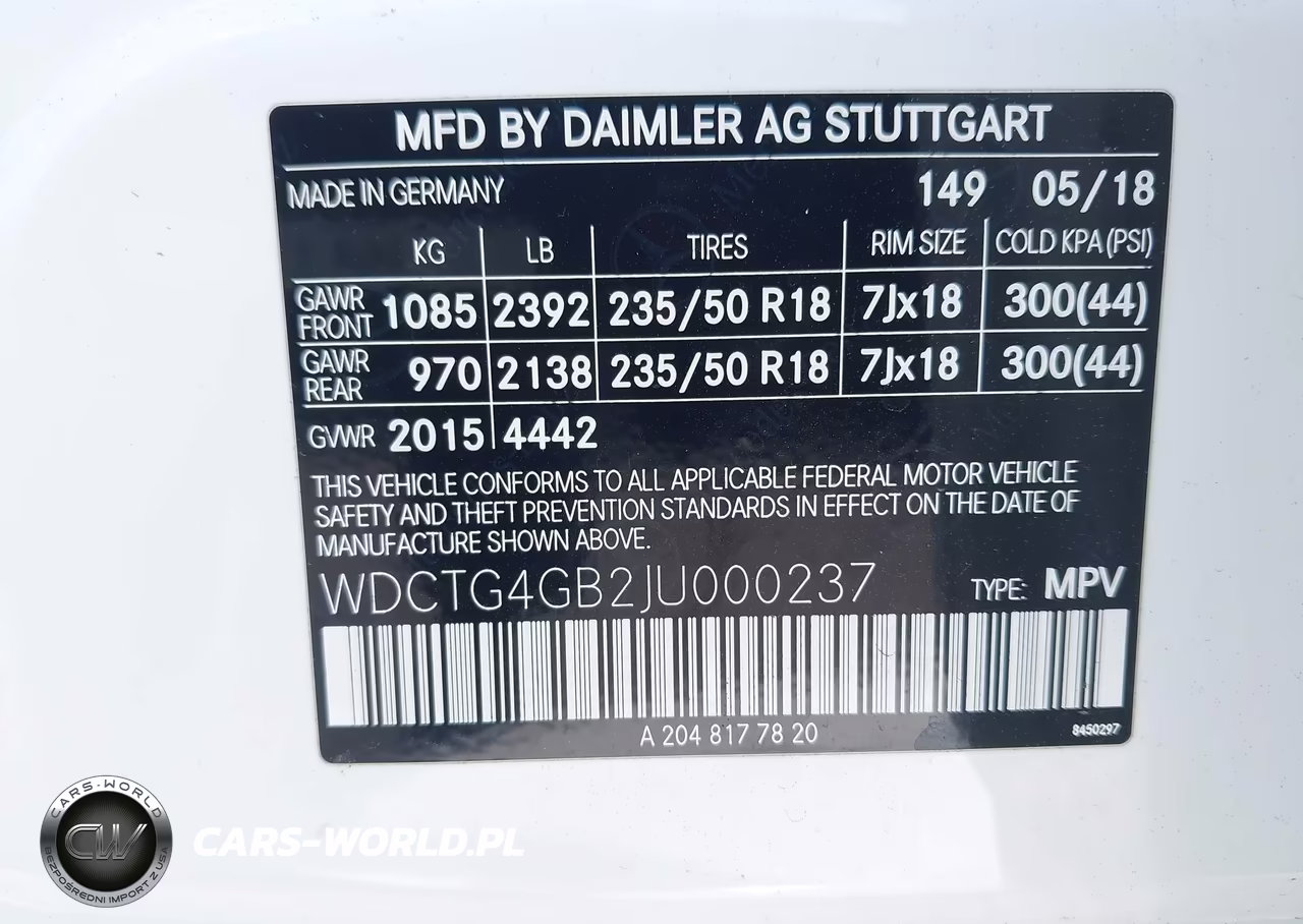 2018 Mercedes-Benz Gla 250 4Matic VIN:WDCTG4GB2JU000237 - 9