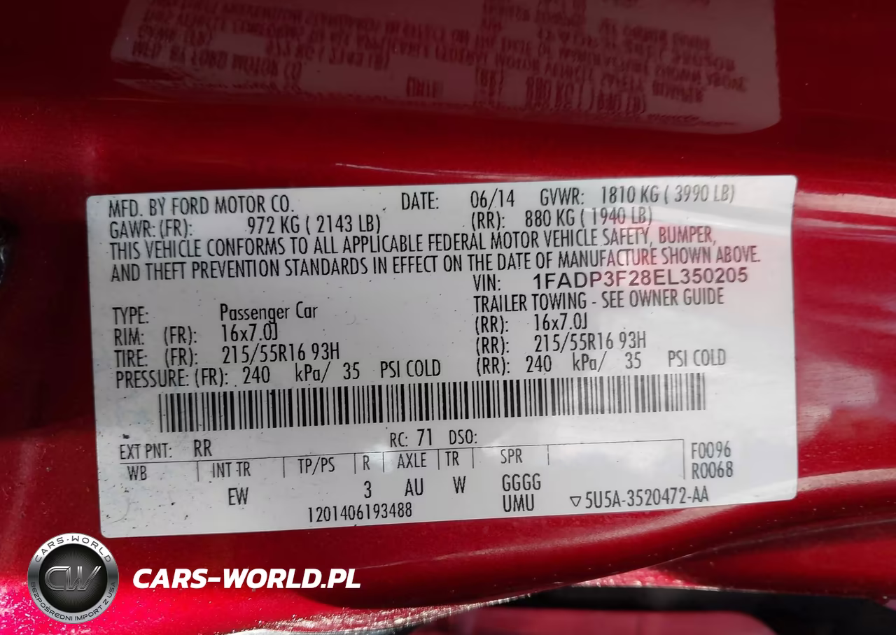 2014 Ford Focus Se VIN:1FADP3F28EL350205 - 9