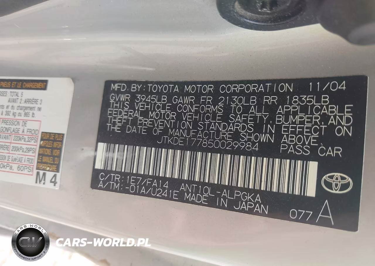 2005 Scion Tc VIN:JTKDE177850029984 - 9