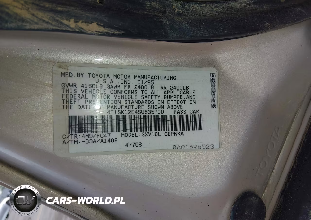 1996 Toyota Camry Dx-Le-Xle VIN:JT2BG12KXT0400542 - 12