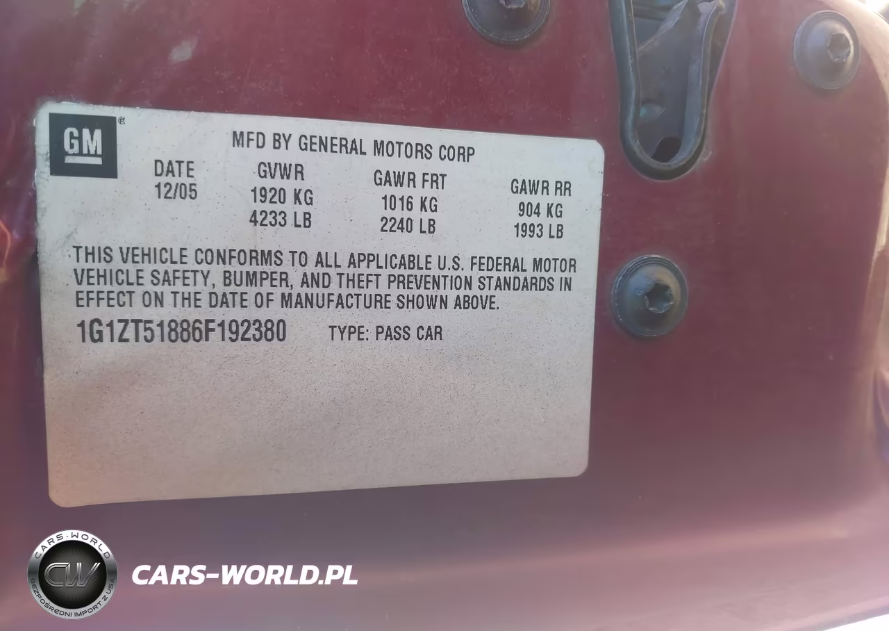 2006 Chevrolet Malibu Lt VIN:1G1ZT51886F192380 - 9