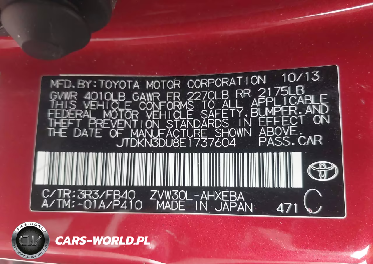 2014 Toyota Prius Two VIN:JTDKN3DU8E1737604 - 9