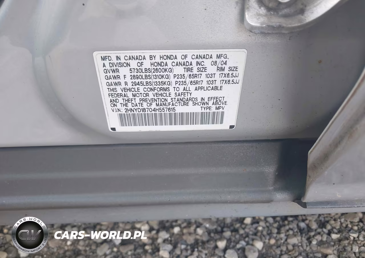 2004 Acura Mdx VIN:2HNYD18704H557615 - 9