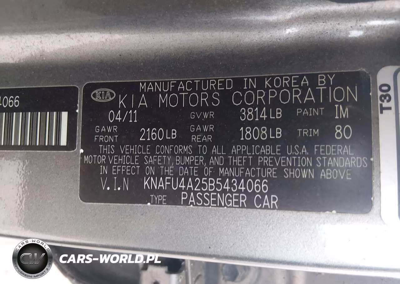 2011 Kia Forte Ex VIN:KNAFU4A25B5434066 - 9