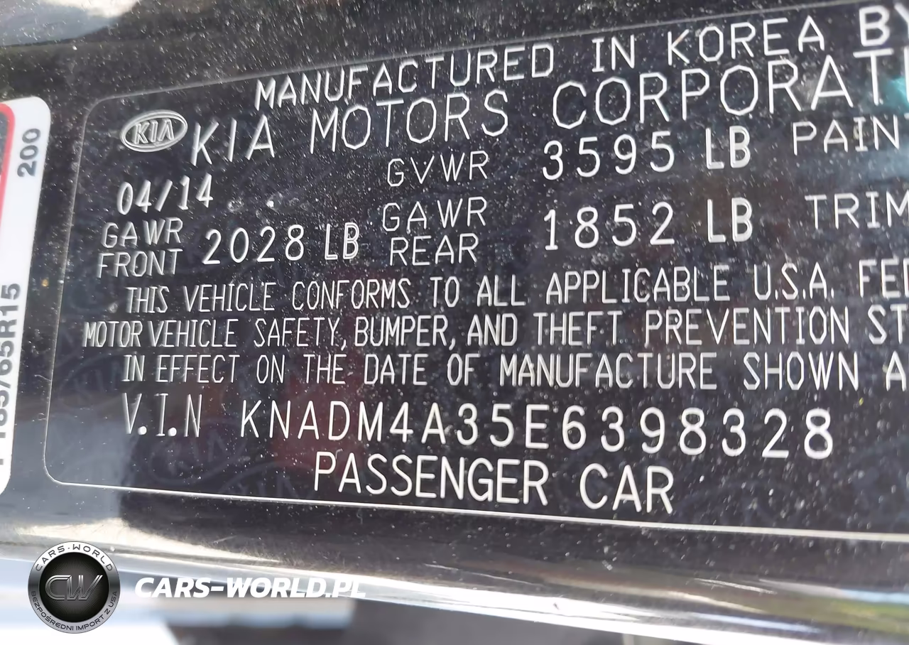 2014 Kia Rio Lx VIN:KNADM4A35E6398328 - 9