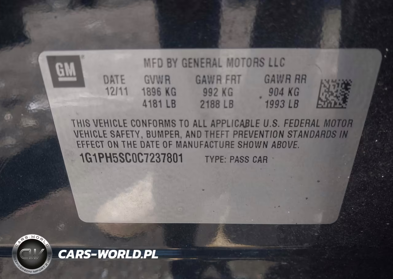 2012 Chevrolet Cruze Ltz VIN:1G1PH5SC0C7237801 - 9