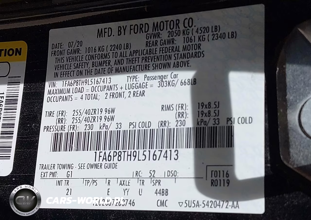 2020 Ford Mustang Ecoboost Fastback VIN:1FA6P8TH9L5167413 - 9