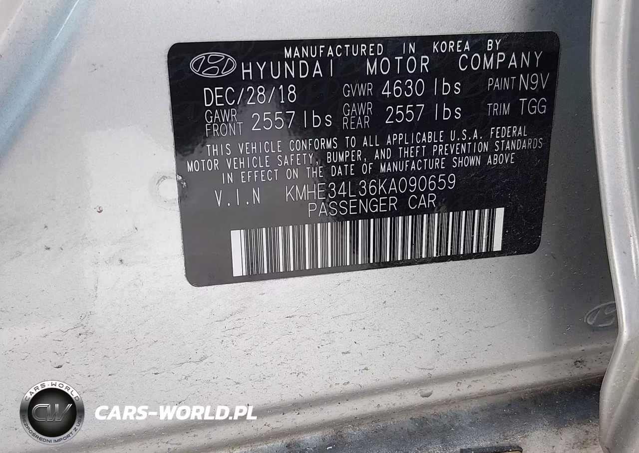 2019 Hyundai Sonata Hybrid Limited VIN:KMHE34L36KA090659 - 9