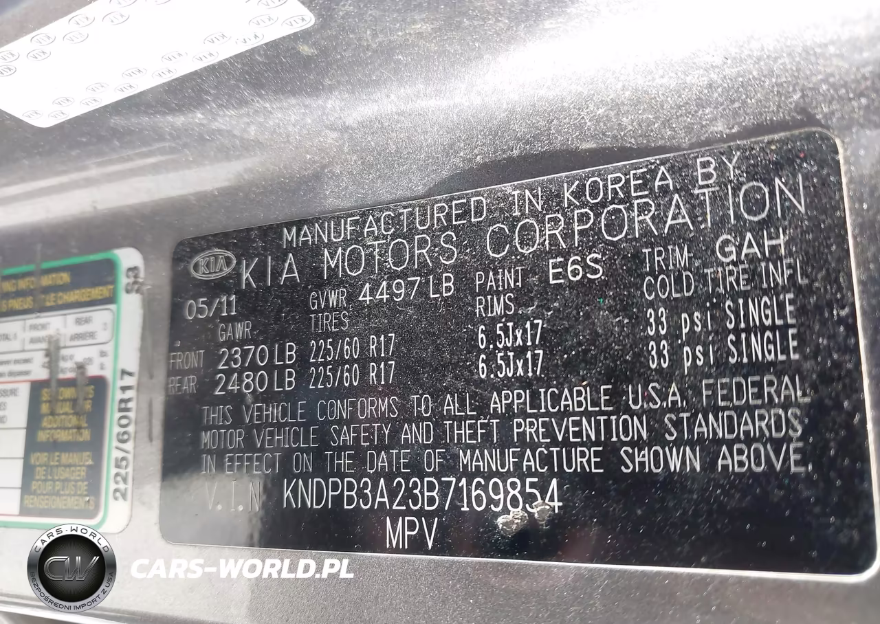 2011 Kia Sportage Lx VIN:KNDPB3A23B7169854 - 9