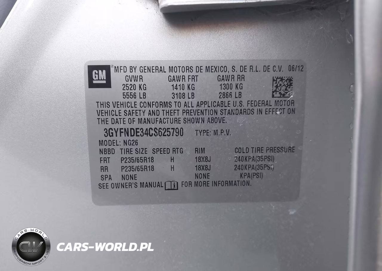 2012 Cadillac Srx Luxury Collection VIN:3GYFNDE34CS625790 - 9