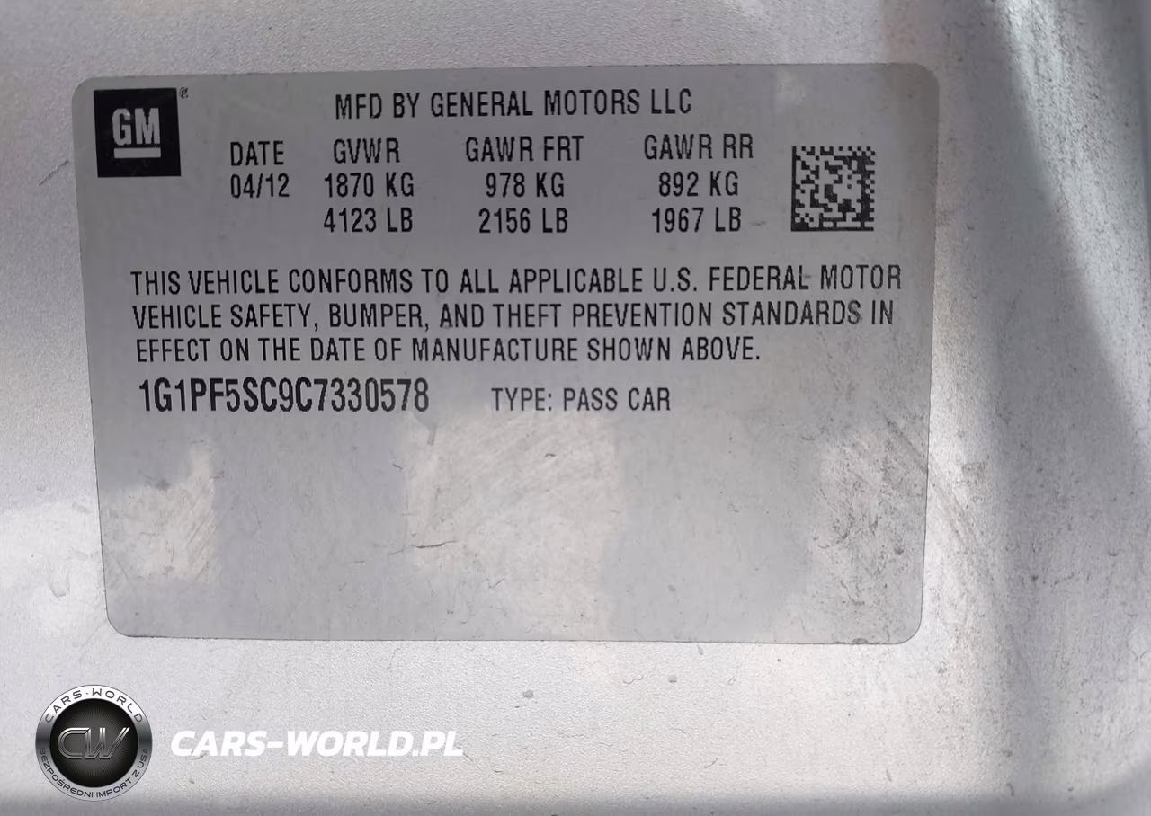 2012 Chevrolet Cruze 1Lt VIN:1G1PF5SC9C7330578 - 9