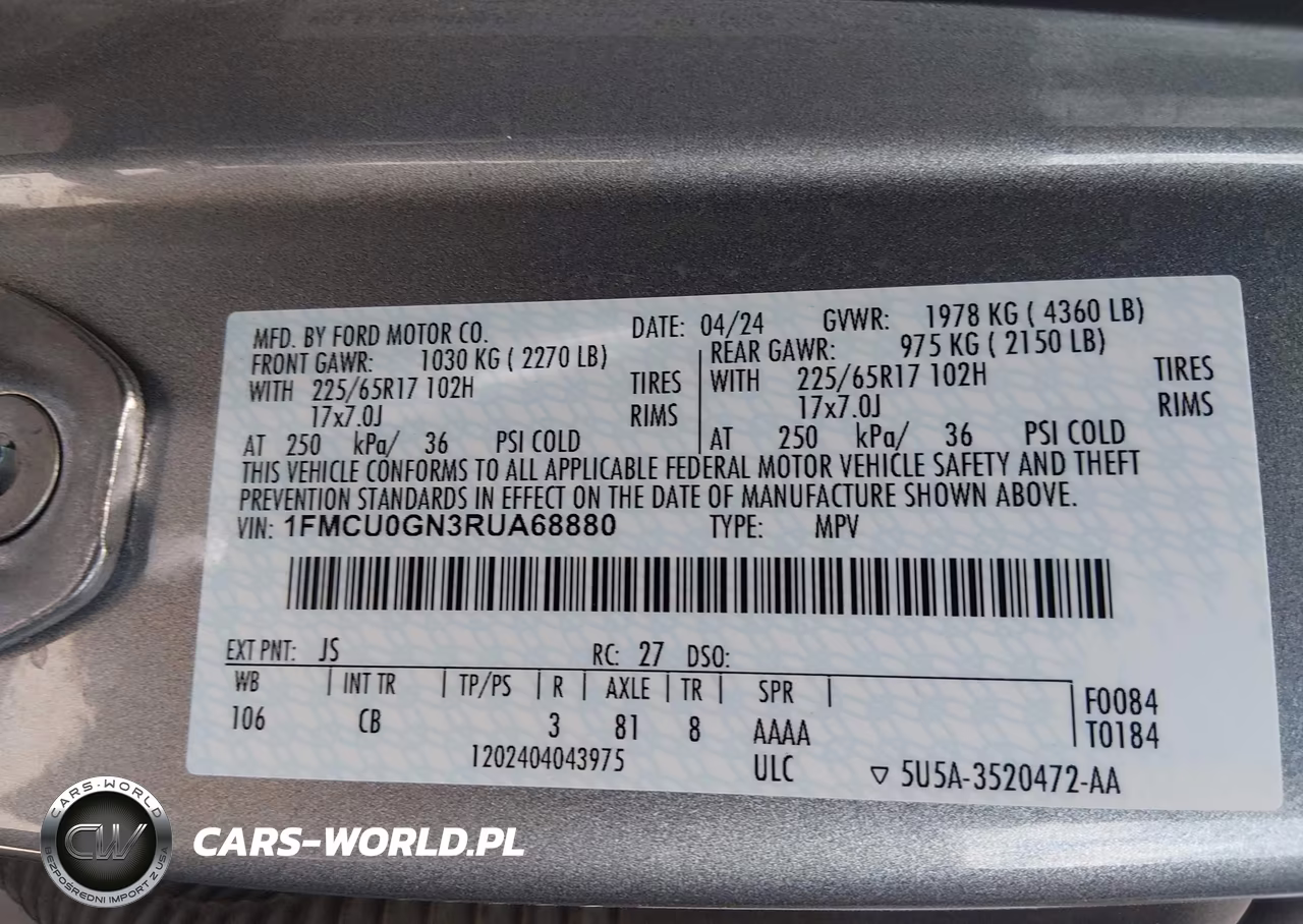 2024 Ford Escape Active VIN:1FMCU0GN3RUA68880 - 9