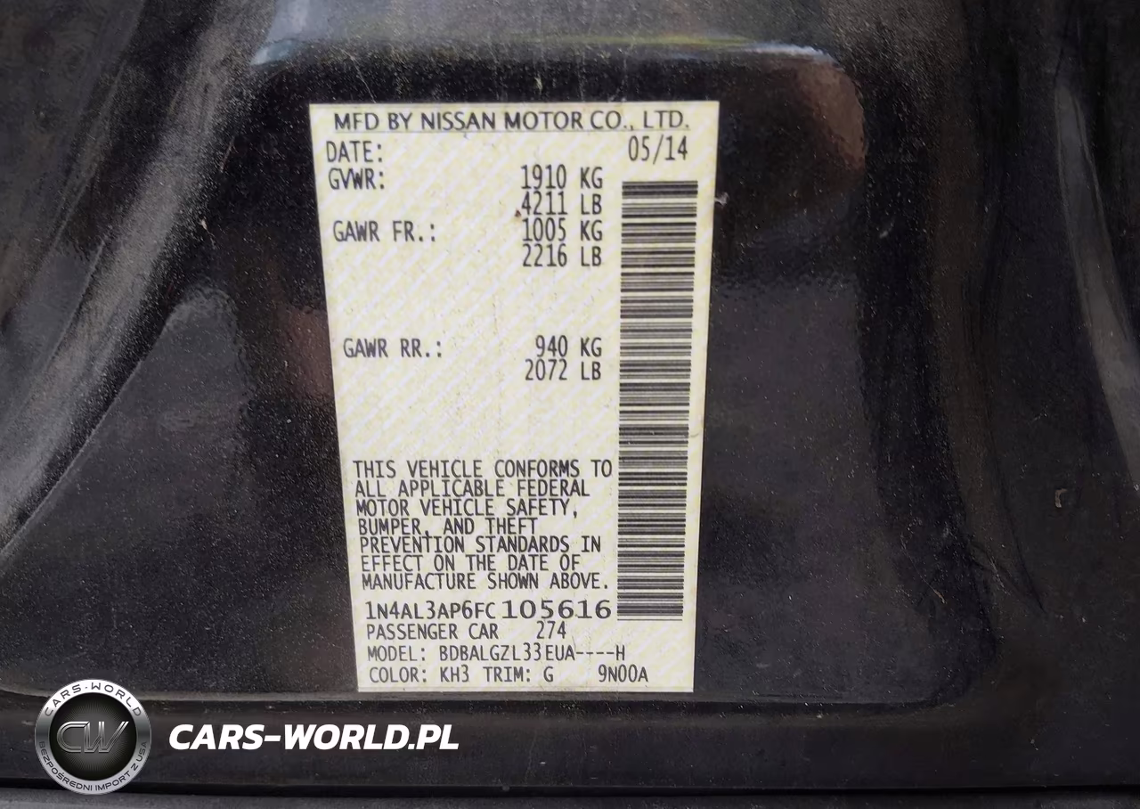 2015 Nissan Altima 2.5 S VIN:1N4AL3AP6FC105616 - 9