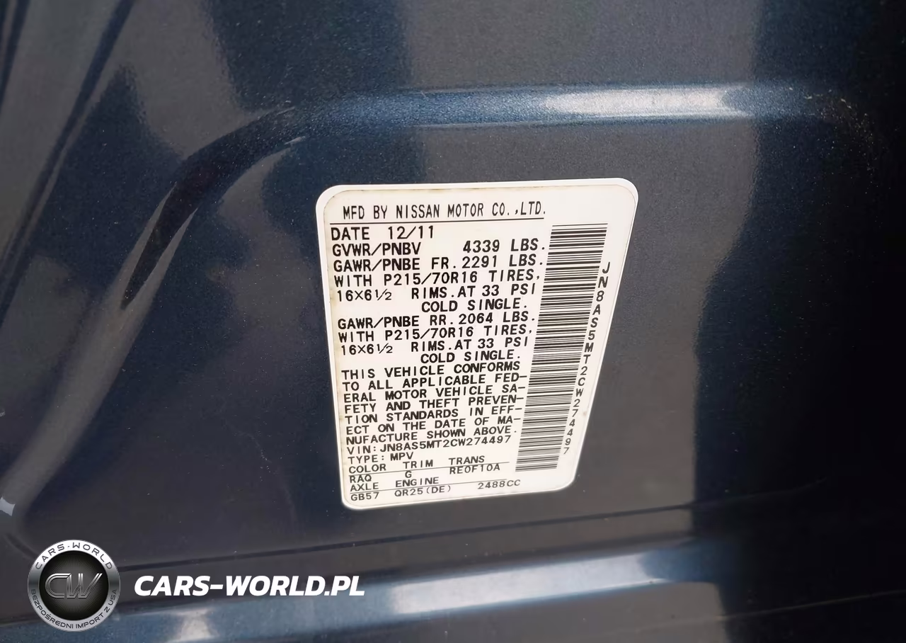 2012 Nissan Rogue S VIN:JN8AS5MT2CW274497 - 9