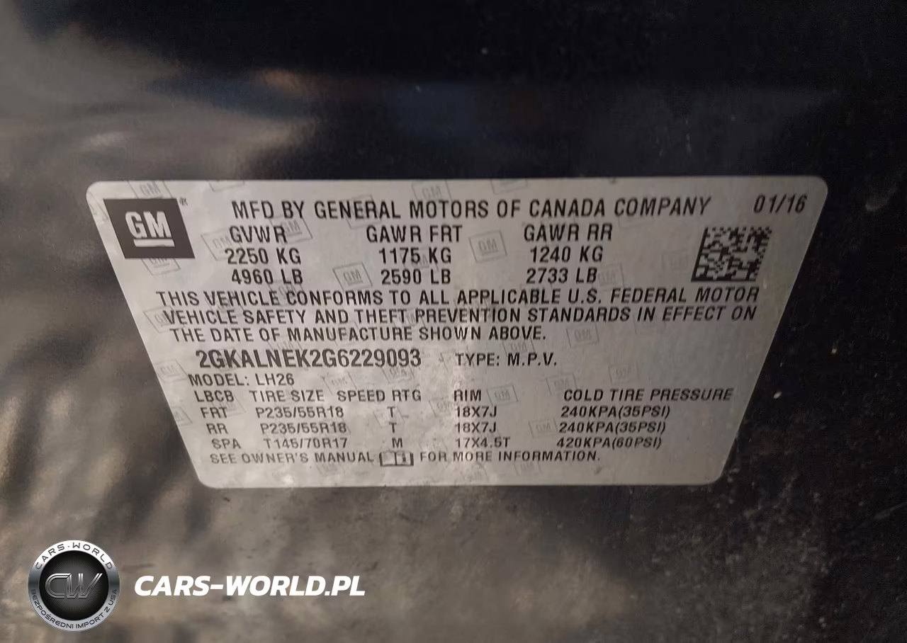 2016 GMC Terrain Sle-2 VIN:2GKALNEK2G6229093 - 9