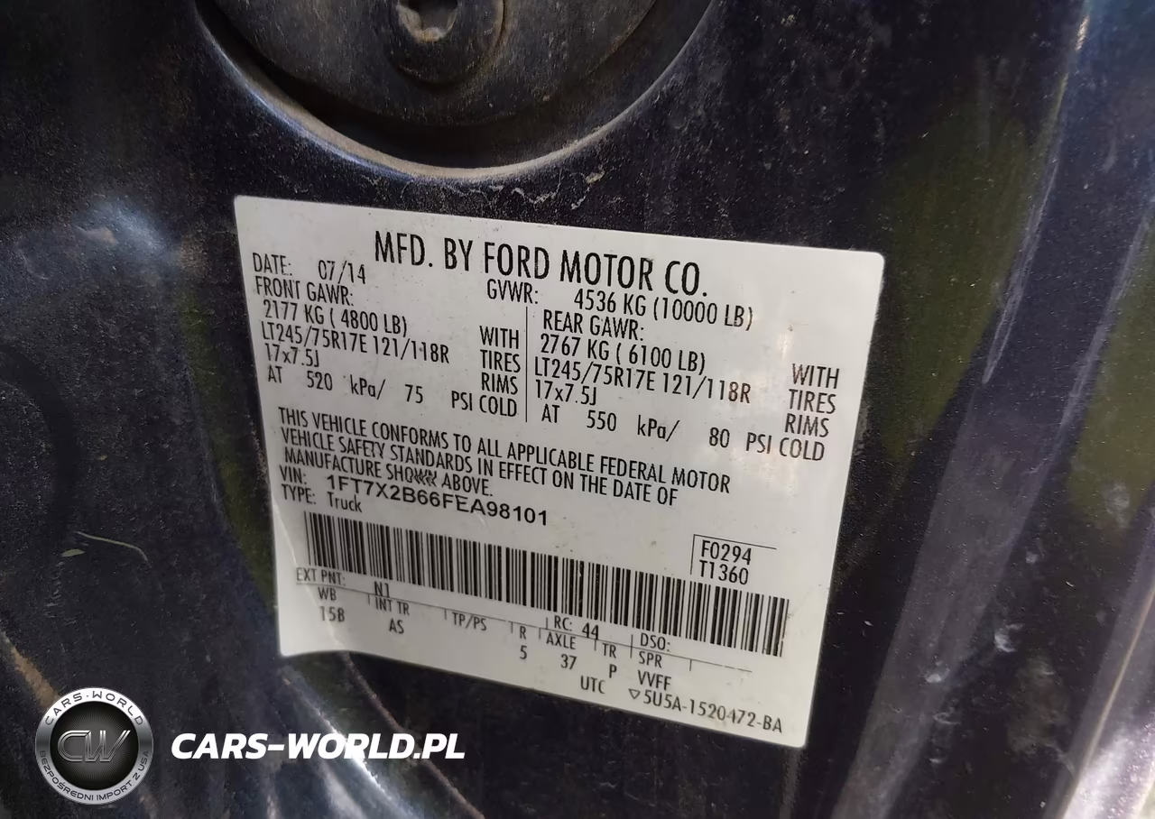2015 Ford F-250 Xl VIN:1FT7X2B66FEA98101 - 9