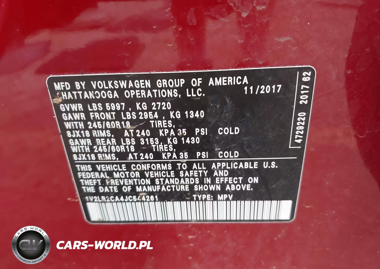 2018 Volkswagen Atlas 3.6L V6 Se-3.6L V6 Se W-Technology VIN:1V2LR2CA4JC544261 - 9