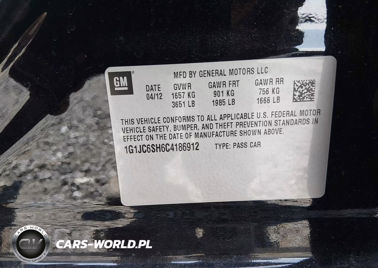 2012 Chevrolet Sonic 2Lt VIN:1G1JC6SH6C4186912 - 9