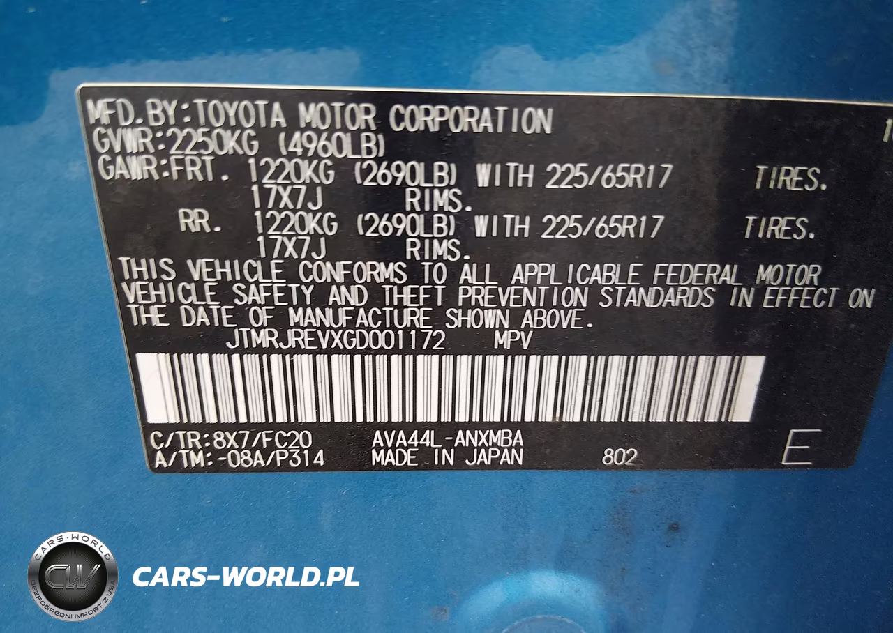 2016 Toyota Rav4 Hybrid Xle VIN:JTMRJREVXGD001172 - 9