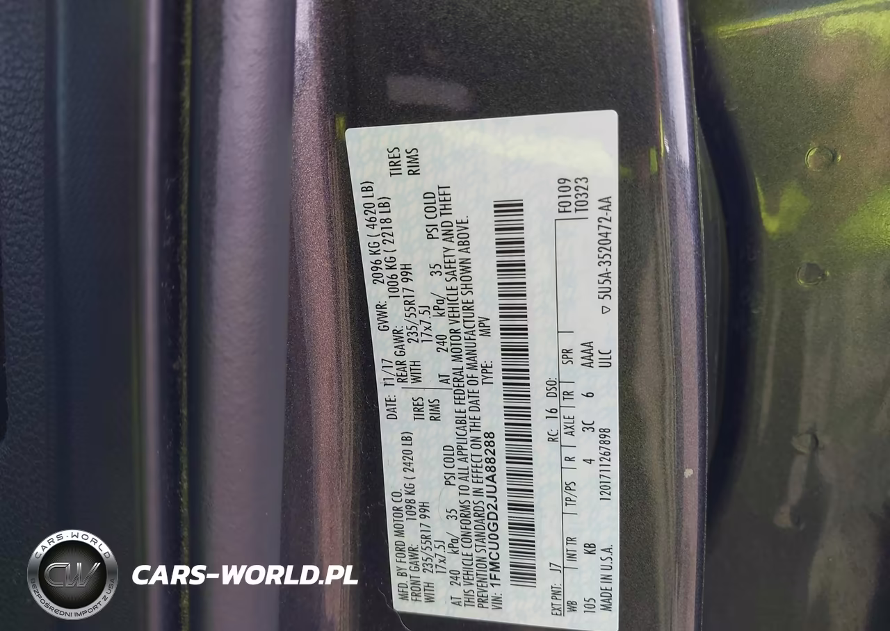 2018 Ford Escape Se VIN:1FMCU0GD2JUA88288 - 9