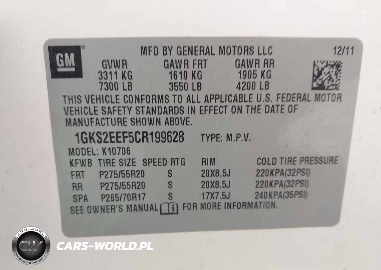 2012 GMC Yukon Denali VIN:1GKS2EEF5CR199628 - 9