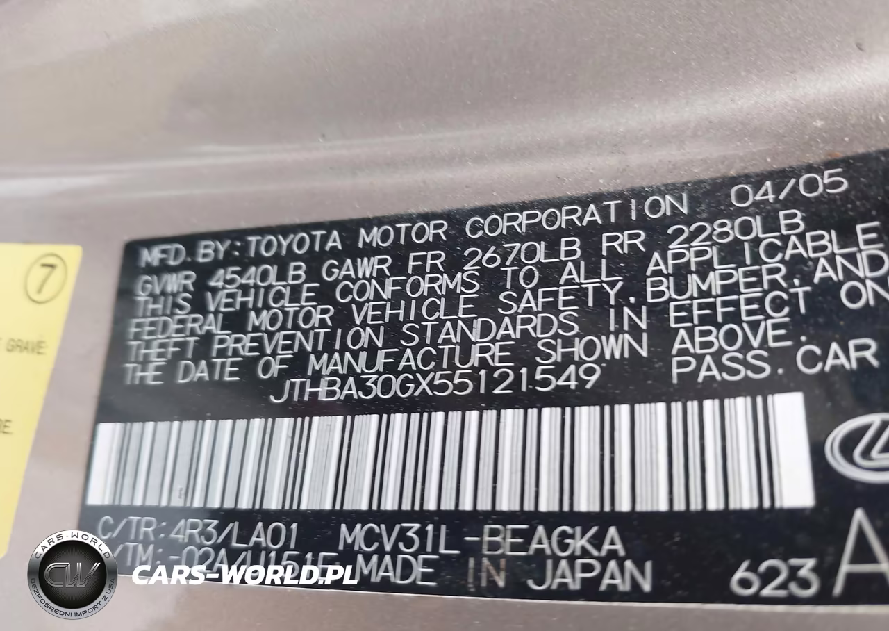 2005 Lexus Es 330 VIN:JTHBA30GX55121549 - 9