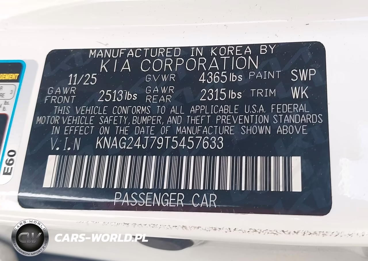 2026 Kia K5 Lxs Fwd VIN:KNAG24J79T5457633 - 9