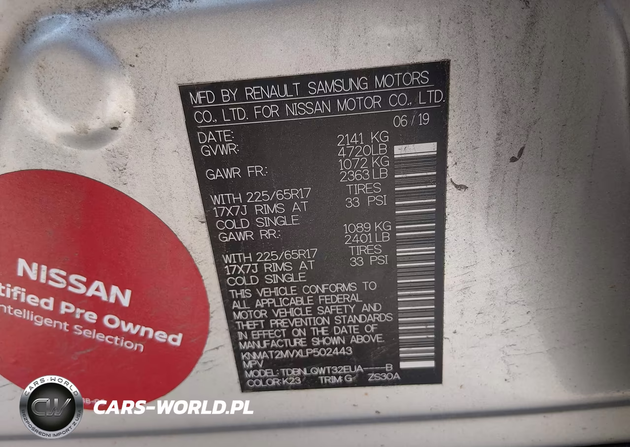 2020 Nissan Rogue Sv Intelligent Awd VIN:KNMAT2MVXLP502443 - 9