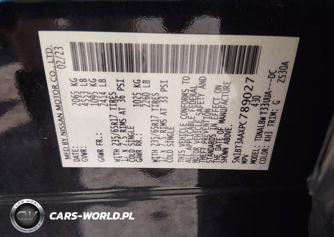 2023 Nissan Rogue S Fwd VIN:5N1BT3AAXPC789027 - 9