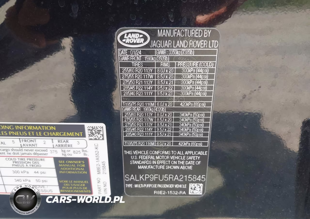 2024 Land Rover Range Rover P400 Se VIN:SALKP9FU5RA215845 - 9