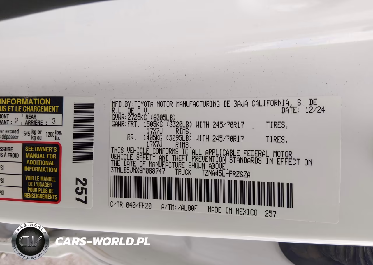2025 Toyota Tacoma Sr5 VIN:3TMLB5JNXSM088747 - 9
