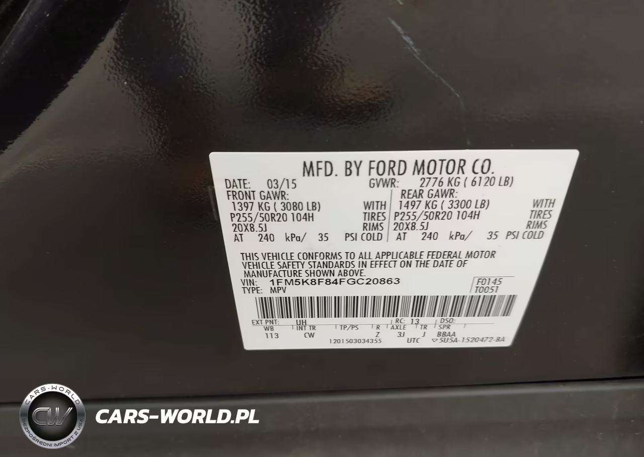 2015 Ford Explorer Limited VIN:1FM5K8F84FGC20863 - 9