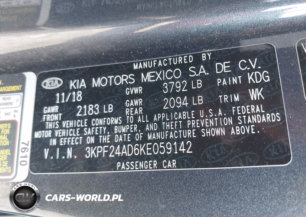 2019 Kia Forte Lxs VIN:3KPF24AD6KE059142 - 9