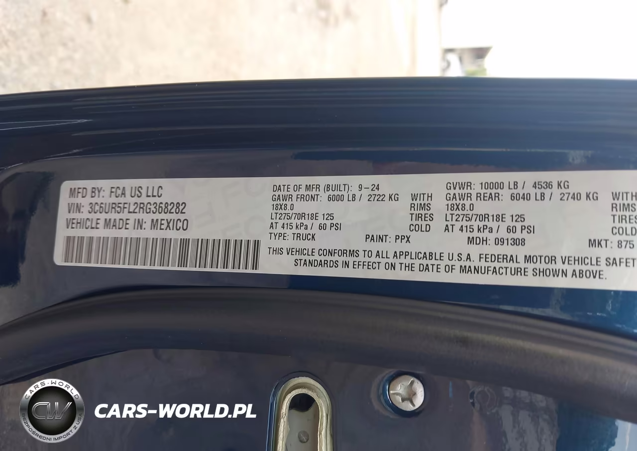 2024 Ram 2500 VIN:3C6UR5FL2RG368282 - 9
