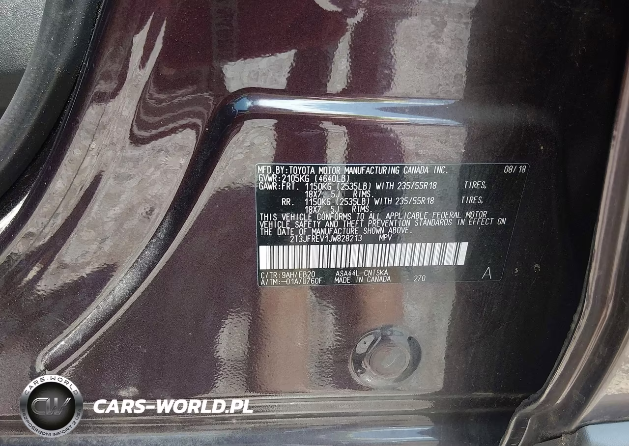 2018 Toyota Rav4 Se VIN:2T3JFREV1JW828213 - 9