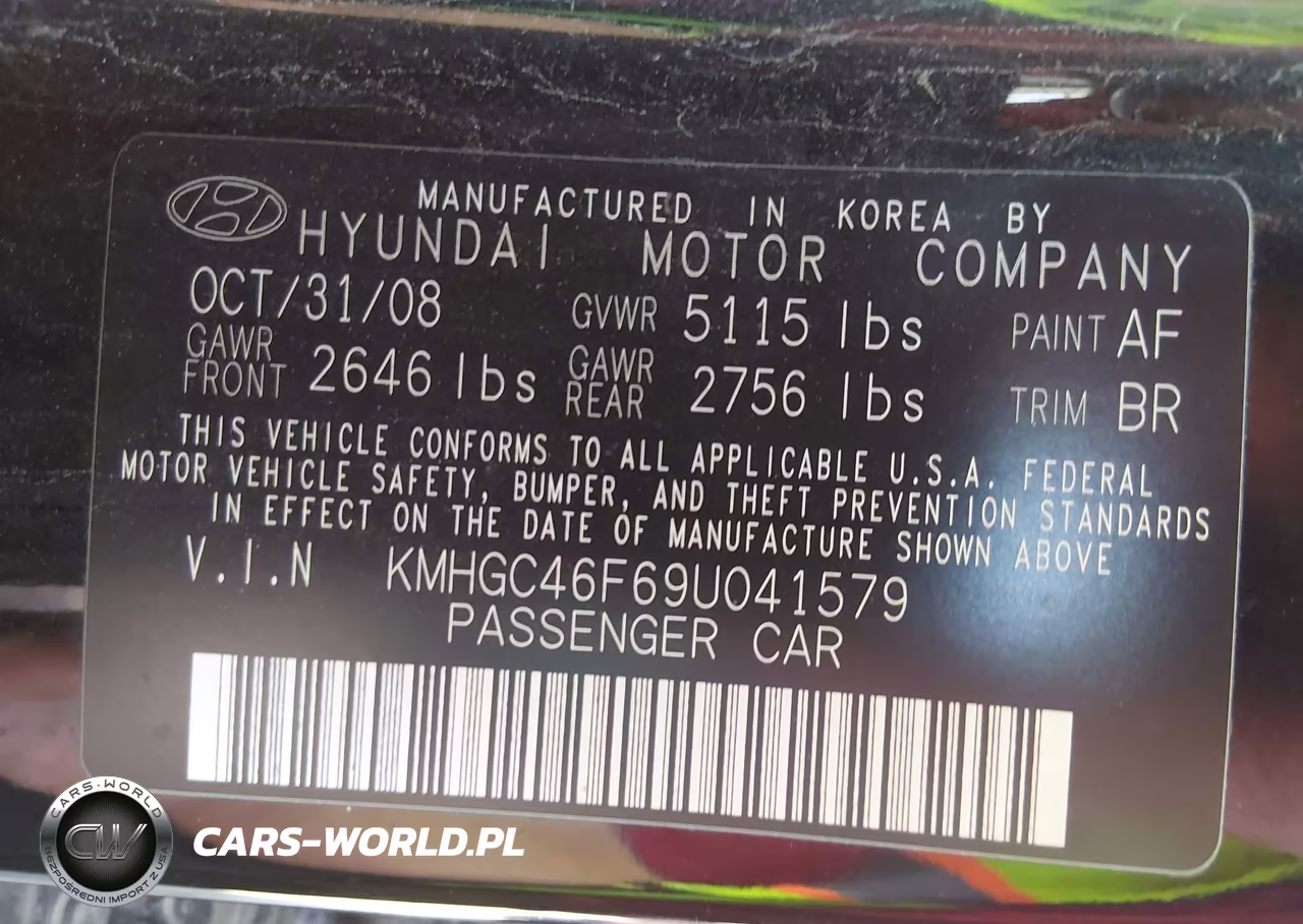 2009 Hyundai Genesis 4.6 VIN:KMHGC46F69U041579 - 9