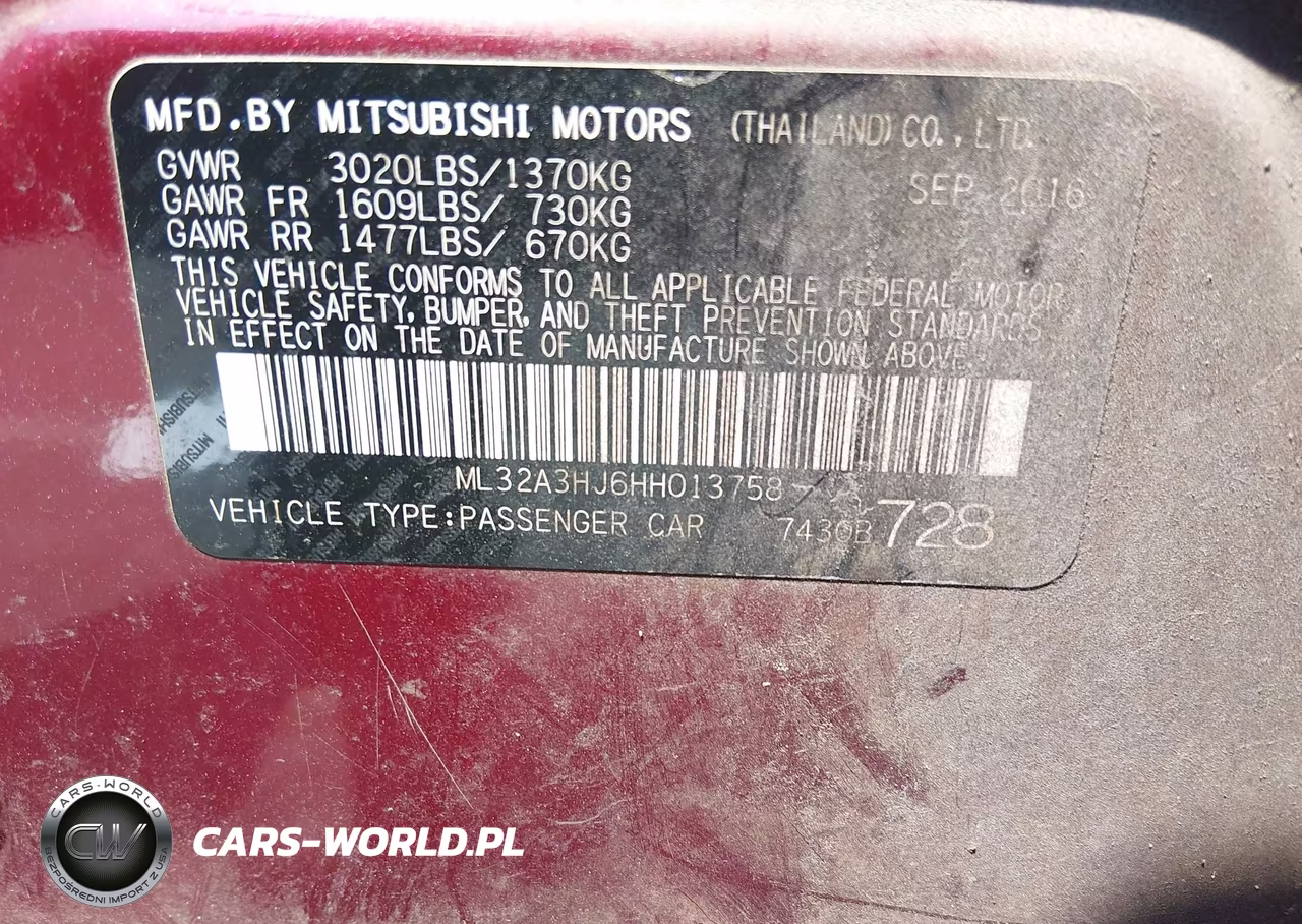 2017 Mitsubishi Mirage Es VIN:ML32A3HJ6HH013758 - 9