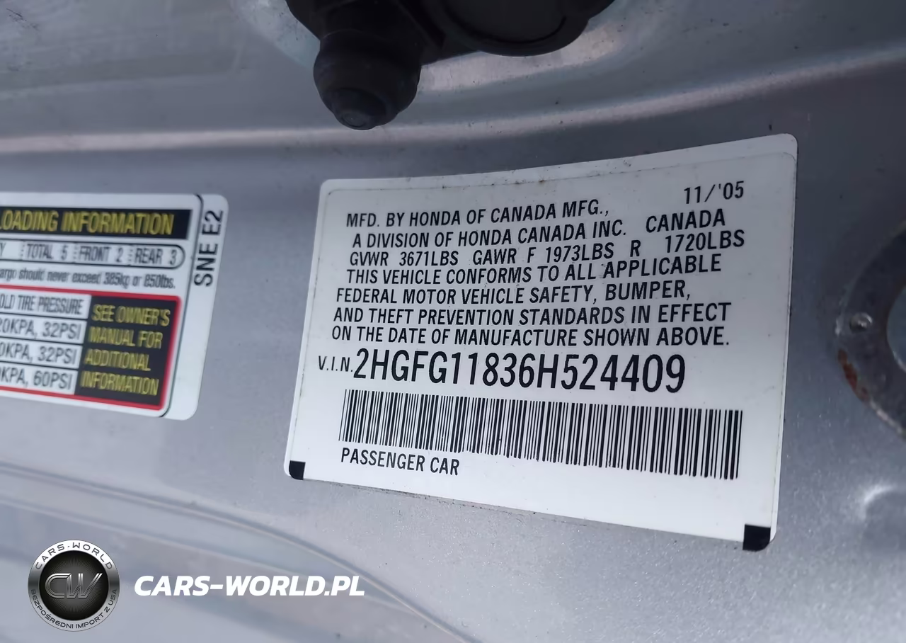 2006 Honda Civic Ex VIN:2HGFG11836H524409 - 9