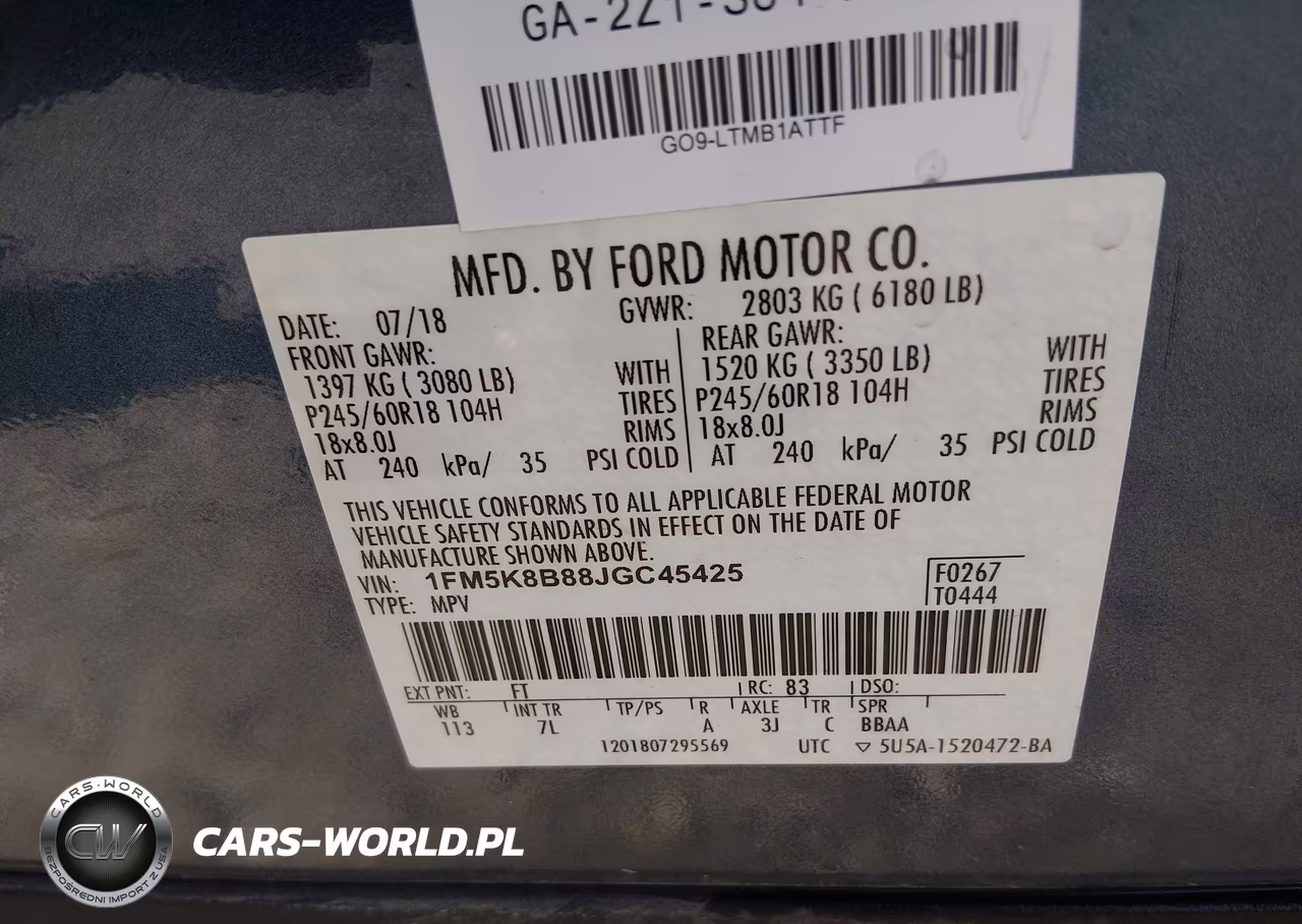 2018 Ford Explorer VIN:1FM5K8B88JGC45425 - 9