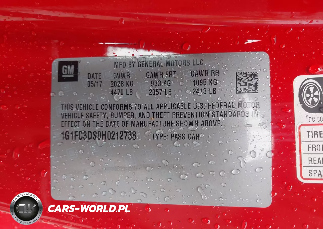 2017 Chevrolet Camaro 2Lt VIN:1G1FC3DS0H0212738 - 9