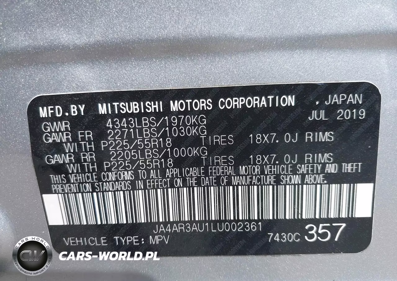 2020 Mitsubishi Outlander Sport 2.0 Es Awc VIN:JA4AR3AU1LU002361 - 9