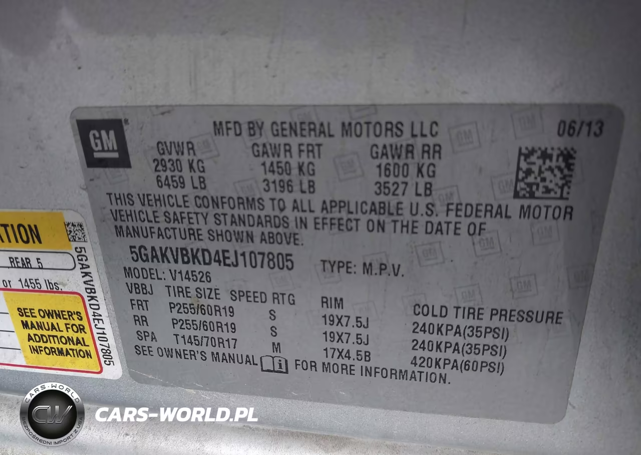 2014 Buick Enclave Leather VIN:5GAKVBKD4EJ107805 - 9