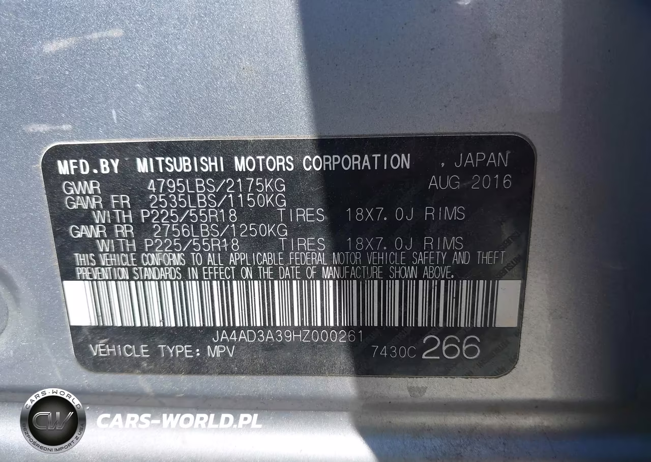 2017 Mitsubishi Outlander Se-Sel VIN:JA4AD3A39HZ000261 - 9