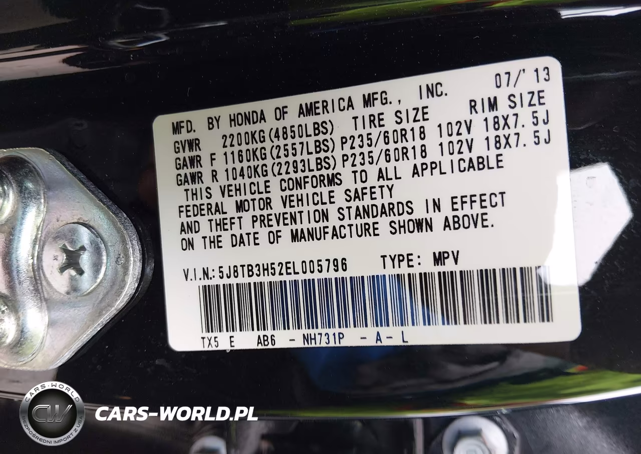2014 Acura Rdx VIN:5J8TB3H52EL005796 - 9