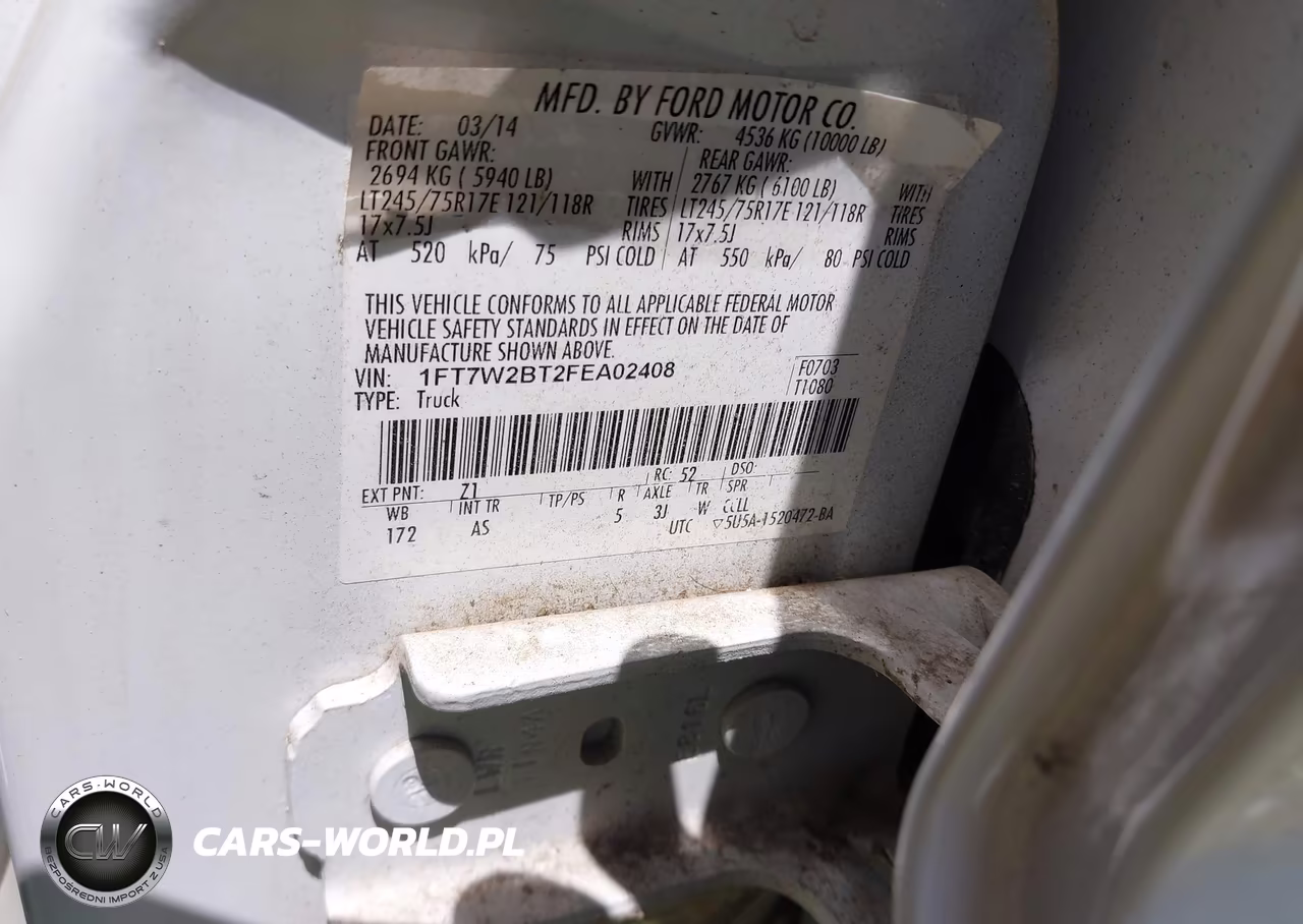 2015 Ford F-250 Xl VIN:1FT7W2BT2FEA02408 - 9